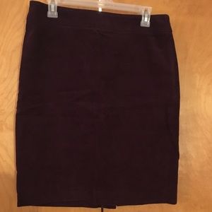 J. Crew Plum Corduroy Pencil Skirt